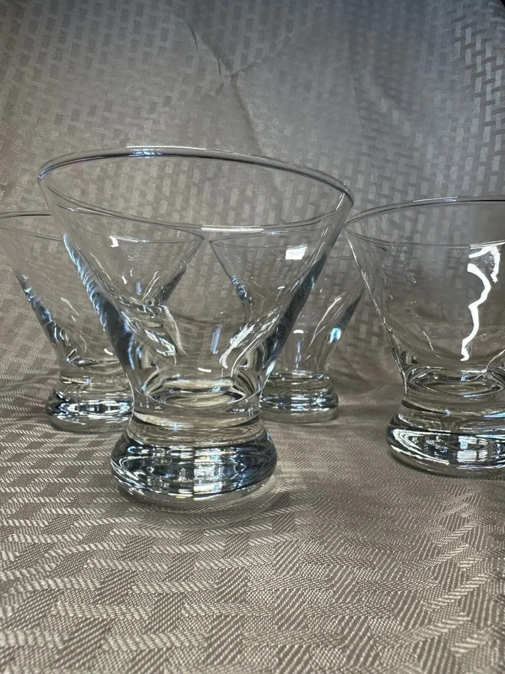 Set of 4 ~Designer Cocktail Glasses 8 oz Stemless Excellent Condition Never Used